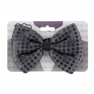 Motýlek svítící, lesklý s flitry, černá barva (zn. Godan)