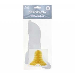 Závěsná dekorace Zvonek, zlatá barva, velikost 20cm (zn. Godan)