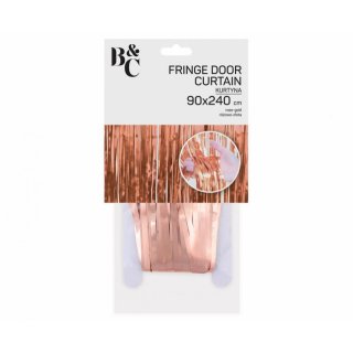 Dekorační fóliový závěs, rosegold barva, rozměr 90x240cm (zn. Godan-Beauty&Charm)