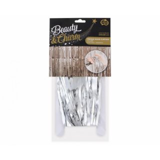 Dekorační fóliový závěs, stříbrná barva, rozměr 90x240cm (zn. Godan-Beauty&Charm)