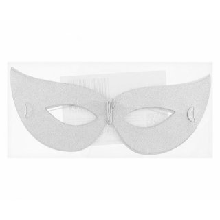 Papírové škrabošky, stříbrné, set 4ks (zn. Godan)