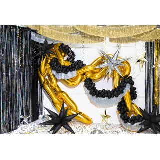 Fóliový balónek 3D HVĚZDA, velikost 70cm, stříbrná barva (zn. PartyDeco)