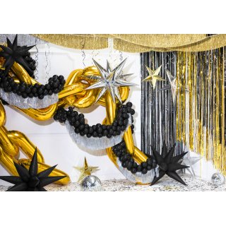 Fóliový balónek 3D HVĚZDA, velikost 95cm, stříbrná barva (zn. PartyDeco)