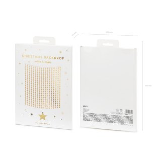 Dekorační fóliový závěs - Hvězdy, zlatá barva, rozměr 100x245cm (zn. PartyDeco)