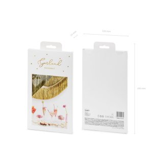 Střapcová girlanda, zlatá barva, rozměr 135x20cm (zn. PartyDeco)