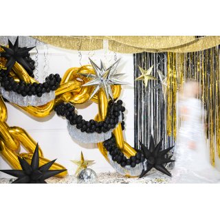 Střapcová girlanda, stříbrná barva, 135x20cm (zn. PartyDeco)