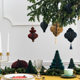 Voštinová papírová ozdoba Kapka, tmavě modrá,  rozměr 8x12cm (zn. PartyDeco)