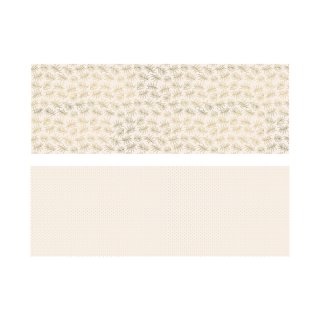 Balicí papír, jemně růžový, vzor lístečky a tečky, rozměr 70x200cm, set 2ks (zn. PartyDeco)