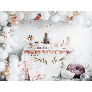 Balicí papír, jemně růžový, vzor lístečky a tečky, rozměr 70x200cm, set 2ks (zn. PartyDeco)