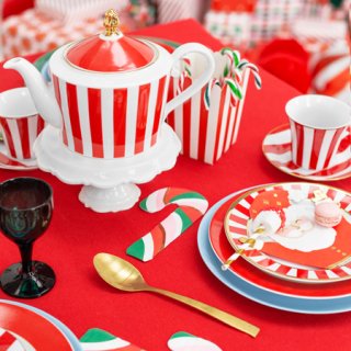 Vánoční ubrousky Santa, tvarované, rozměr 16x15cm, set 20ks (zn. PartyDeco)