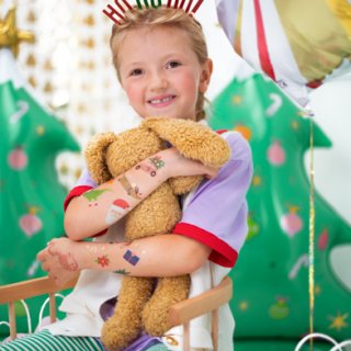 Vánoční kovová Čelenka HO HO HO!, zlatá s barevným nápisem (zn. PartyDeco)