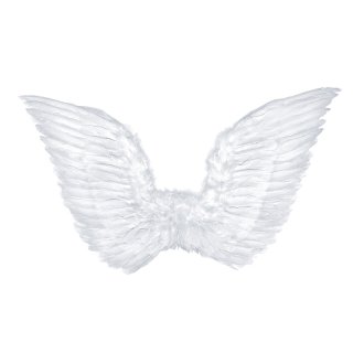 Andělská křídla, péřová, bílá, rozměr 75x45cm (zn. PartyDeco)