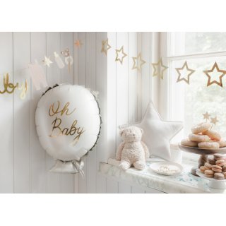 Papírová girlanda Hvězdičky, zlatá metalická barva, výška 10cm / délka 3m (zn. PartyDeco)