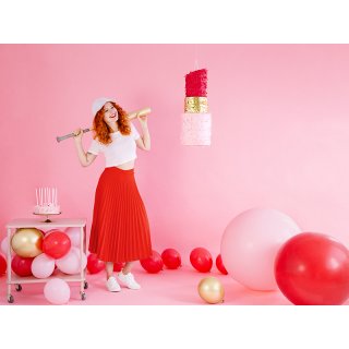 Latexový lesklý chromový balónek, velikost 30cm, zlatá barva (zn. GlossyBalloons)