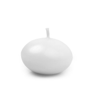 Matná plovoucí svíčka, bílá, průměr 4cm