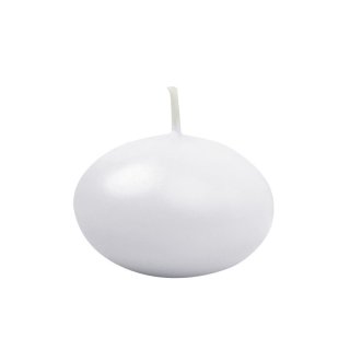Matná plovoucí svíčka, bílá, průměr 5cm