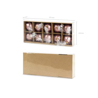 Svíčka KOULE, rosegold metalická barva, průměr 6cm (zn. PartyDeco)