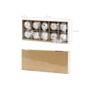 Svíčka KOULE, bílá perleťová barva, průměr 6cm (zn. PartyDeco)