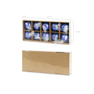 Svíčka KOULE, tmavě modrá metalická barva, průměr 8cm (zn. PartyDeco)