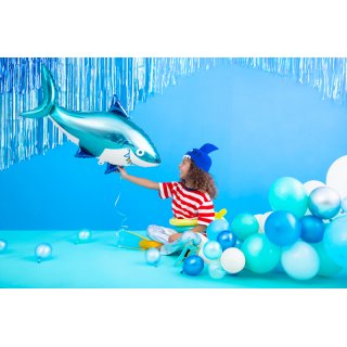 Dekorační fóliový PARTY závěs, světle modrá barva, rozměr 90x250cm (zn. PartyDeco)