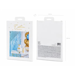 Dekorační fóliový PARTY závěs, světle modrá barva, rozměr 90x250cm (zn. PartyDeco)