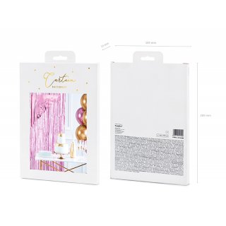 Dekorační fóliový PARTY závěs, jemně růžová barva, rozměr 90x250cm (zn. PartyDeco)