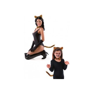 Sada tygřík - ocas, motýlek a uši (zn. CarnivalToys)