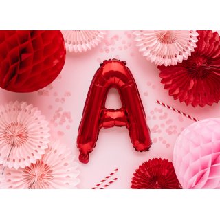 Fóliové PÍSMENO A, červená barva, velikost 35cm (zn. PartyDeco)