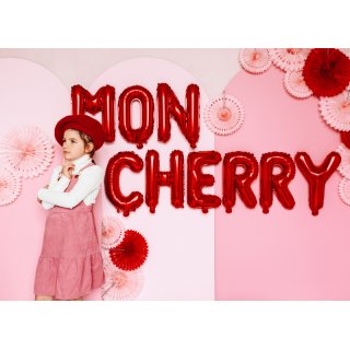 Fóliové PÍSMENO S, červená barva, velikost 35cm (zn. PartyDeco)