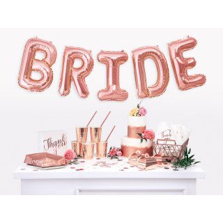 Fóliové PÍSMENO R, rosegold barva, velikost 35cm (zn. PartyDeco)