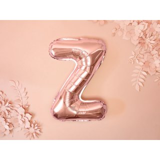 Fóliové PÍSMENO Z, rosegold barva, velikost 35cm (zn. PartyDeco)