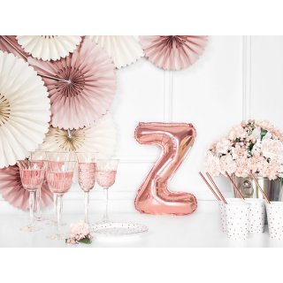 Fóliové PÍSMENO Z, rosegold barva, velikost 35cm (zn. PartyDeco)