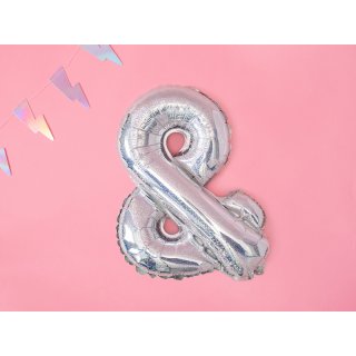 Fóliové PÍSMENO znak &, holografická barva, velikost 35cm (zn. PartyDeco)