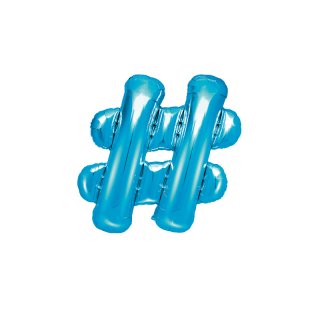 Fóliové PÍSMENO znak &, modrá barva, velikost 35cm (zn. PartyDeco)