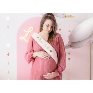 Šerpa Mom to be, světle růžová, délka 75cm (zn. PartyDeco)