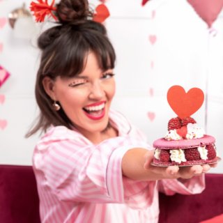 Cukrářské zápichy SRDCE / hearts, výška 11cm, červená barva - set 6ks (zn. PartyDeco)