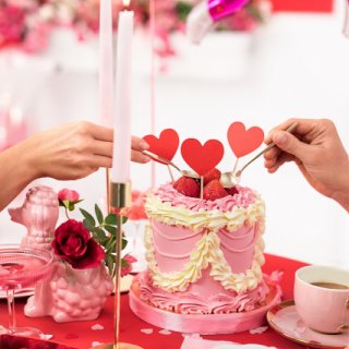 Cukrářské zápichy SRDCE / hearts, výška 11cm, červená barva - set 6ks (zn. PartyDeco)