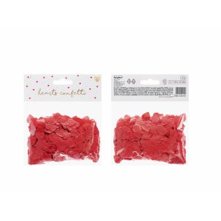 Posypové konfety SRDCE / SRDÍČKA, papírové, 1.6x1.6cm, červená barv - 15g (zn. PartyDeco)