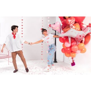 Posypové konfety SRDCE / SRDÍČKA, papírové, 1.6x1.6cm, červená barv - 15g (zn. PartyDeco)