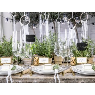 Zápichy / kartičky na špejli, černé, volné k popsání, rozměr 11x8cm - set 4ks (zn. PartyDeco)