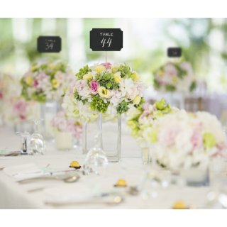 Zápichy / kartičky na špejli, černé, volné k popsání, rozměr 11x8cm - set 4ks (zn. PartyDeco)