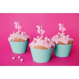 Narozeninové svíčky Plaměňáci, velikost 3cm - set 5ks (zn. PartyDeco)