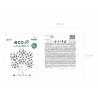 Latexové balónky FOTBALOVÉ / FOTBAL, velikost 33cm - set 6ks (zn. ECOballoons)