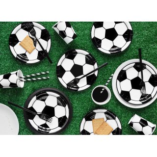 Papírové kelímky FOTBAL / fotbalové, mix, objem 260ml - set 6ks (zn. PartyDeco)