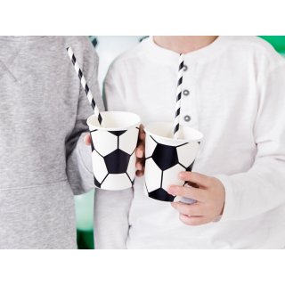 Papírové kelímky FOTBAL / fotbalové, mix, objem 260ml - set 6ks (zn. PartyDeco)