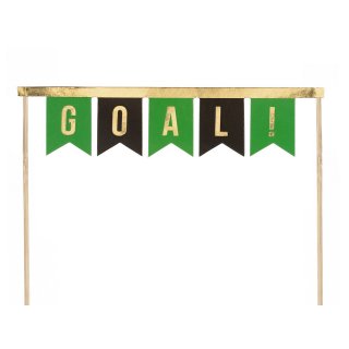 Dortové zápichy FOTBAL / brána + pohár, 15.5-20cm - set 2ks (zn. PartyDeco)