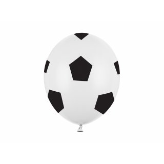 Latexové balónky FOTBALOVÉ / FOTBAL, velikost 30cm - set 6ks (zn. StrongBalloons)