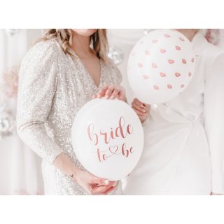 Latexový balónek budoucí Nevěsta Bride to Be, bílo-růžový, velikost 30cm (zn. StrongBalloons)