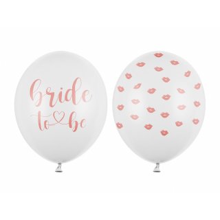 Latexový balónek budoucí Nevěsta Bride to Be, bílo-růžový, velikost 30cm (zn. StrongBalloons)