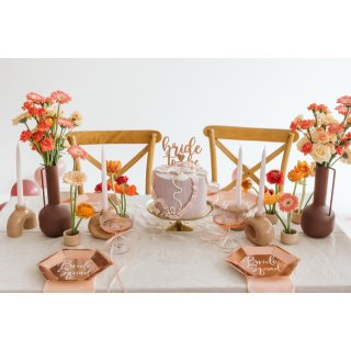 Dortový svatební zápich Bride to be, výška 17.5cm, rosegold barva (zn. PartyDeco)